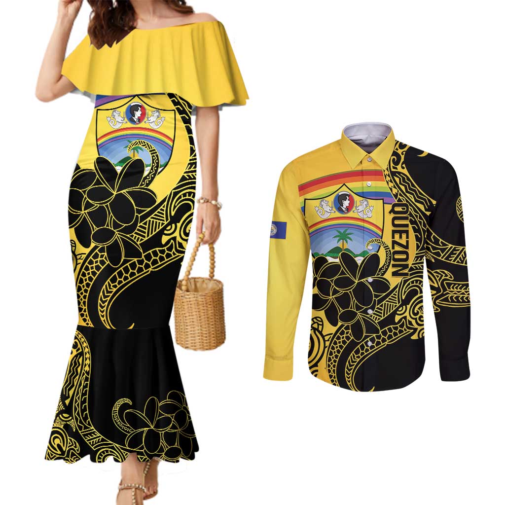Quezon Province Couples Matching Mermaid Dress and Long Sleeve Button Shirt Cocolandia Philippines Turtle