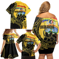 Quezon Province Family Matching Off Shoulder Short Dress and Hawaiian Shirt Cocolandia Philippines Turtle