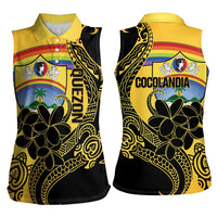 Quezon Province Women Sleeveless Polo Shirt Cocolandia Philippines Turtle