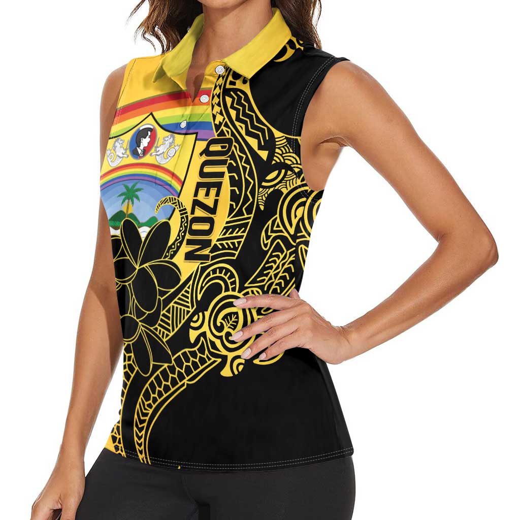 Quezon Province Women Sleeveless Polo Shirt Cocolandia Philippines Turtle
