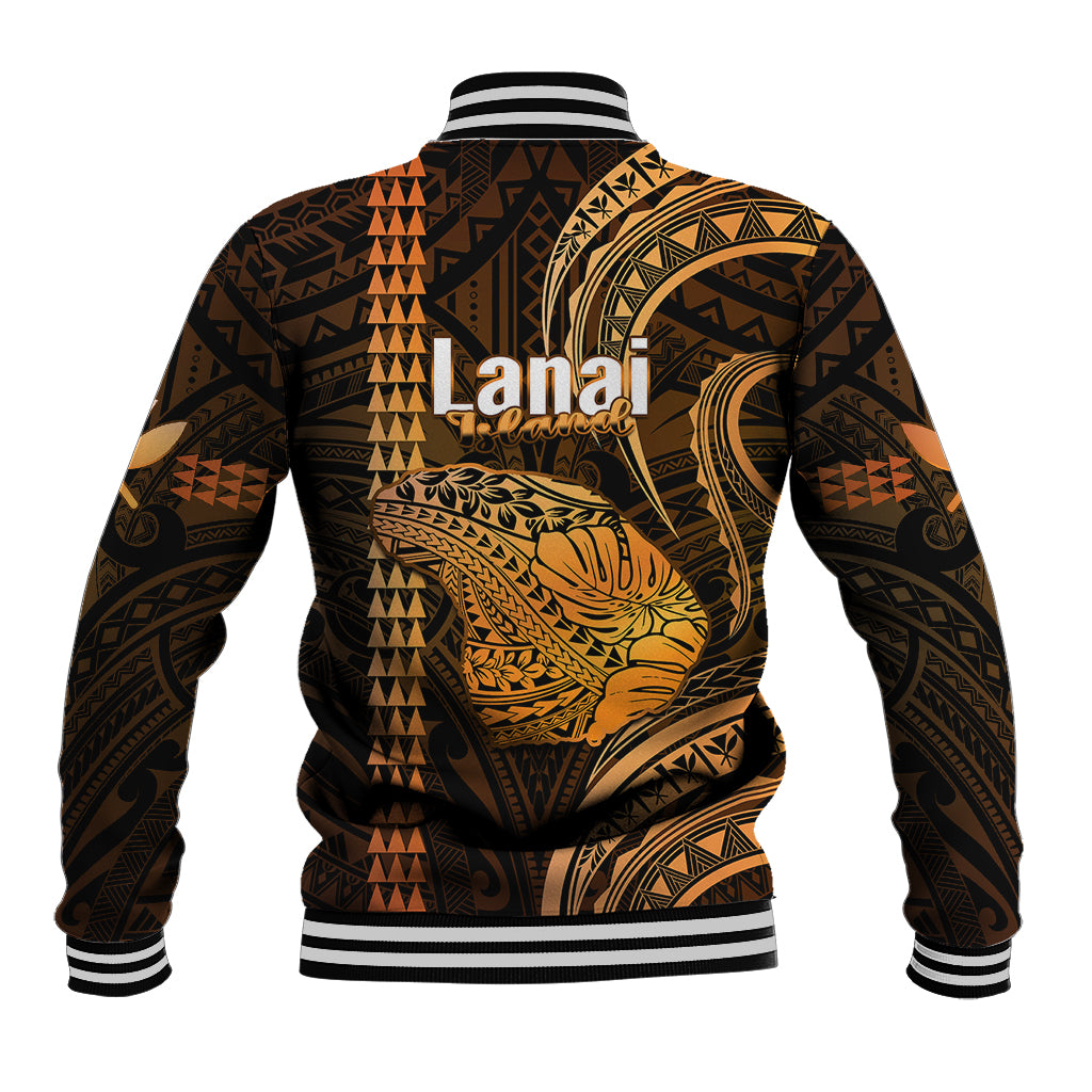 Polynesian Pride Hawaiian Islands Baseball Jacket Lani Map Gold Kanaka With Kakau - Wonder Print Shop