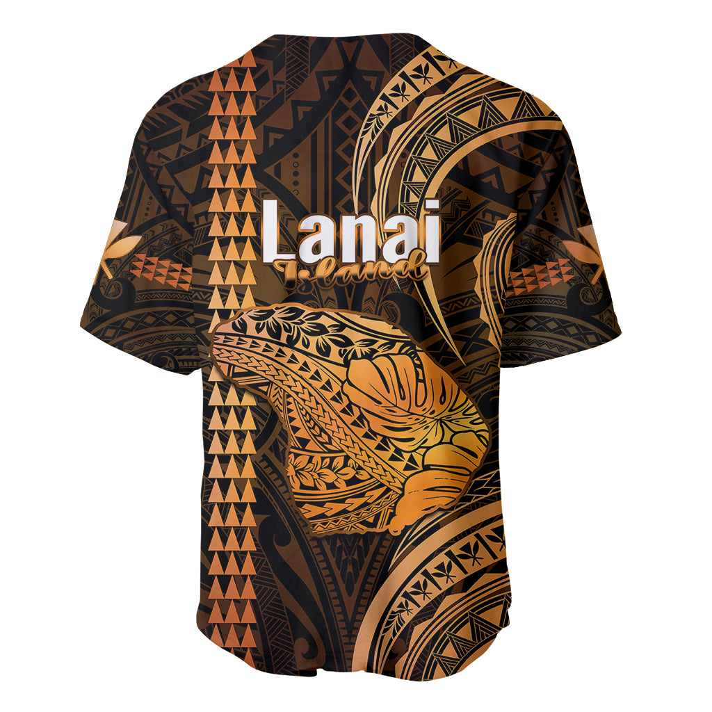 Polynesian Pride Hawaiian Islands Baseball Jersey Lani Map Gold Kanaka With Kakau - Wonder Print Shop