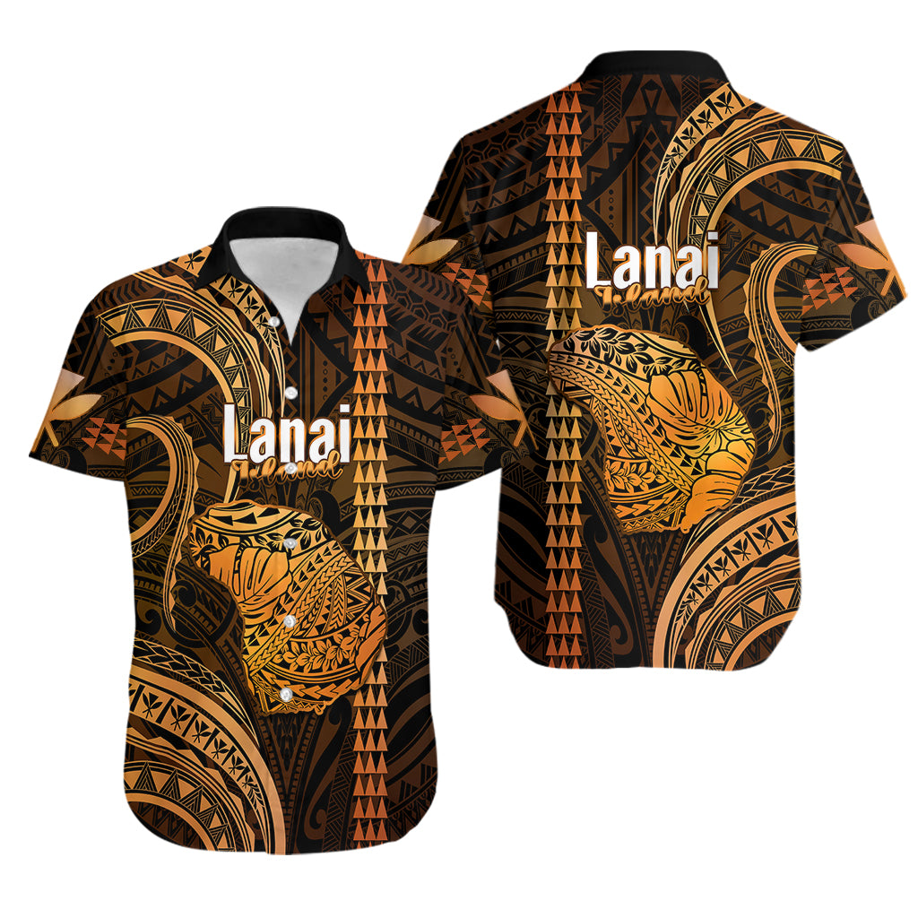 Polynesian Pride Hawaiian Islands Hawaiian Shirt Lani Map Gold Kanaka With Kakau - Wonder Print Shop