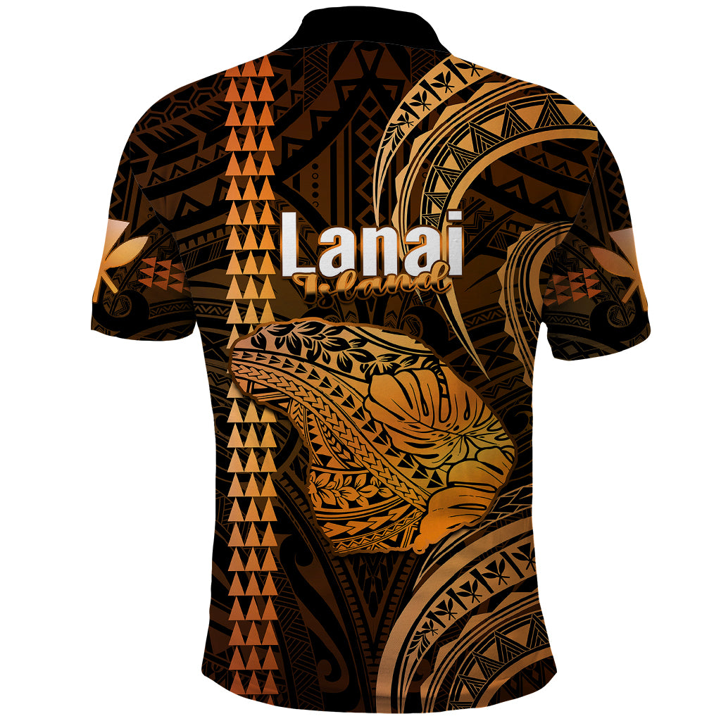 Polynesian Pride Hawaiian Islands Polo Shirt Lani Map Gold Kanaka With Kakau - Wonder Print Shop