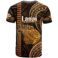 Polynesian Hawaiian Islands T Shirt Lani Map Gold Kanaka With Kakau - Wonder Print Shop