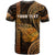 Personalised Hawaiian Islands T Shirt Lani Map Gold Kanaka With Kakau - Wonder Print Shop