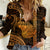 Personalised Hawaiian Islands Women Casual Shirt Lani Map Gold Kanaka With Kakau - Wonder Print Shop