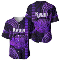 Polynesian Pride Hawaiian Islands Baseball Jersey Kauai Map Purple Kanaka With Kakau - Wonder Print Shop