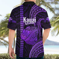 Polynesian Pride Hawaiian Islands Hawaiian Shirt Kauai Map Purple Kanaka With Kakau - Wonder Print Shop