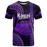 Polynesian Hawaiian Islands T Shirt Kauai Map Purple Kanaka With Kakau - Wonder Print Shop