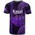 Polynesian Hawaiian Islands T Shirt Kauai Map Purple Kanaka With Kakau - Wonder Print Shop