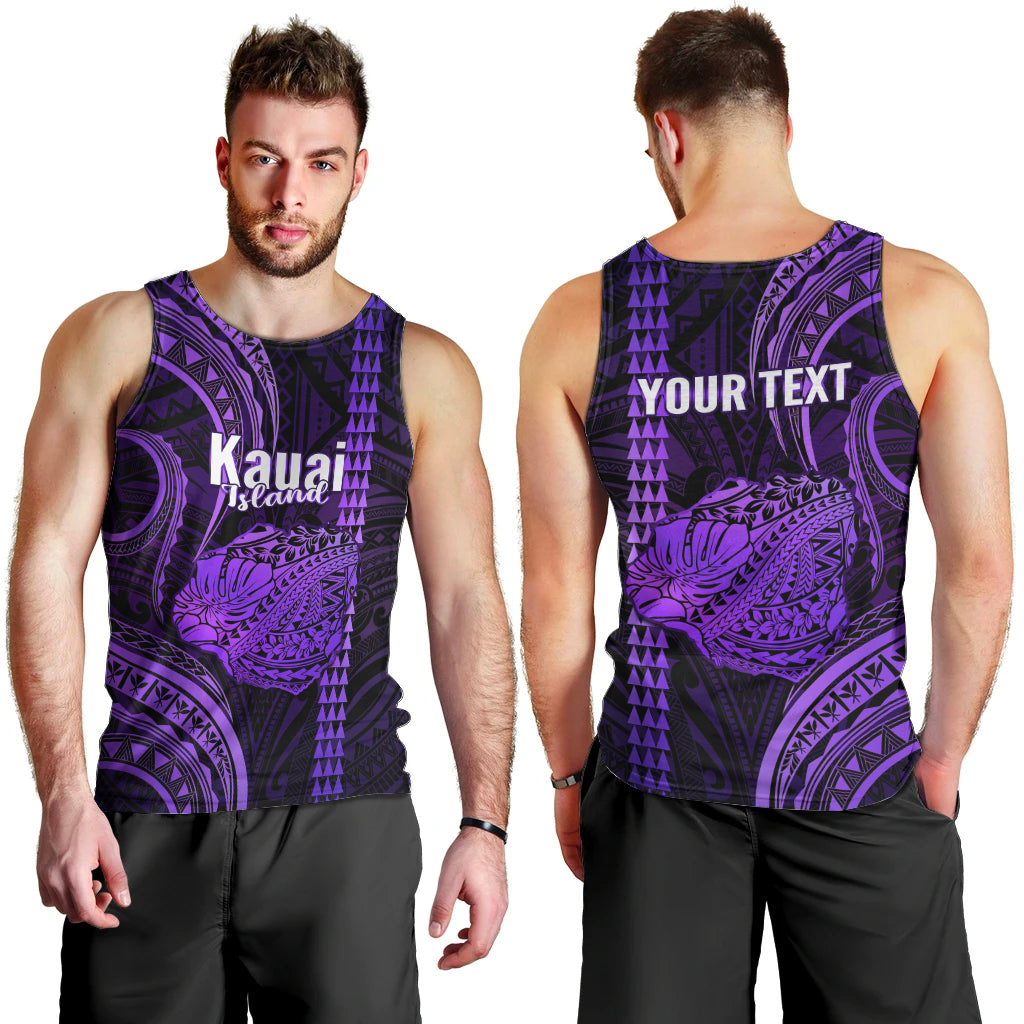 personalised-hawaiian-islands-men-tank-top-kauai-map-purple-kanaka-with-kakau