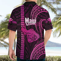 Polynesian Pride Hawaiian Islands Hawaiian Shirt Maui Map Pink Kanaka With Kakau - Wonder Print Shop