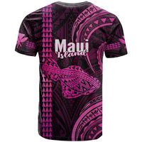 Polynesian Hawaiian Islands T Shirt Maui Map Pink Kanaka With Kakau - Wonder Print Shop