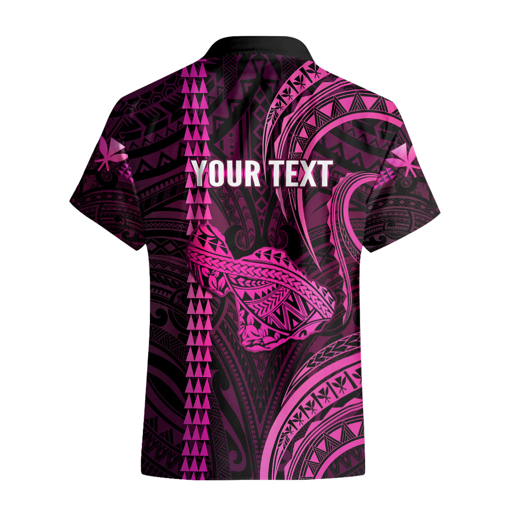 Personalised Hawaiian Islands Hawaiian Shirt Maui Map Pink Kanaka With Kakau - Wonder Print Shop