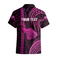 Personalised Hawaiian Islands Hawaiian Shirt Maui Map Pink Kanaka With Kakau - Wonder Print Shop