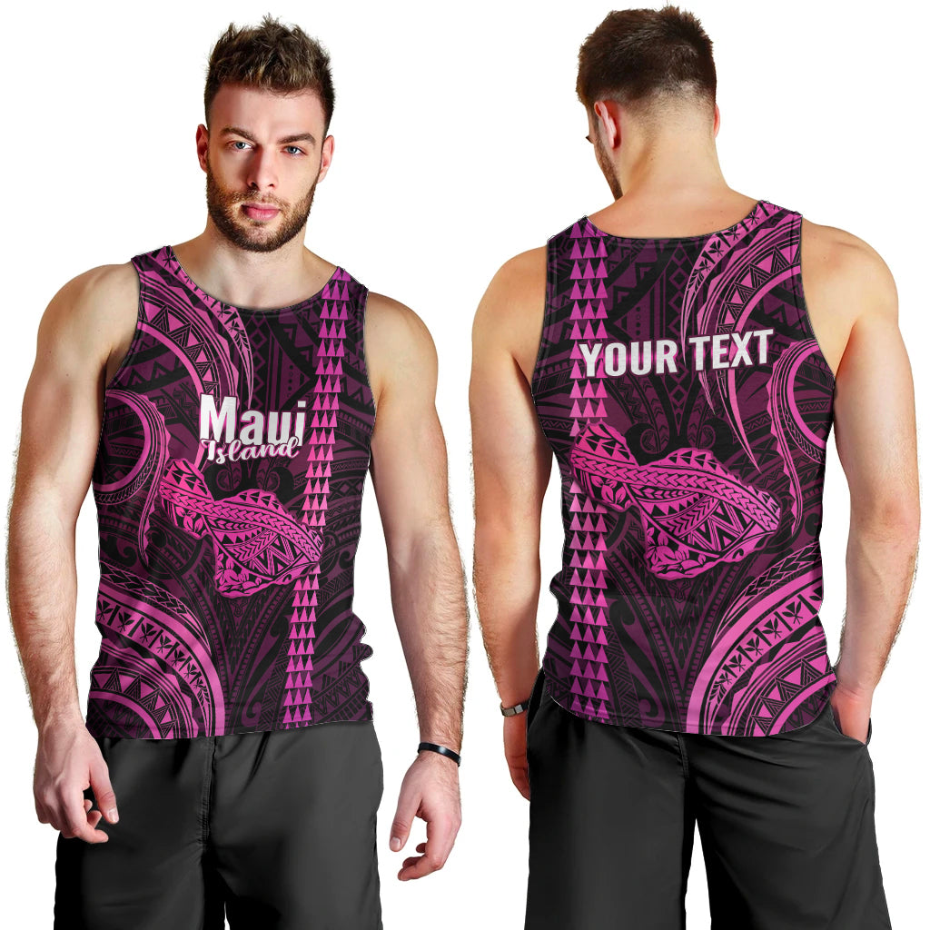 personalised-hawaiian-islands-men-tank-top-maui-map-pink-kanaka-with-kakau