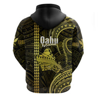 Polynesian Pride Hawaiian Islands Hoodie Oahu Map Yellow Kanaka With Kakau - Wonder Print Shop