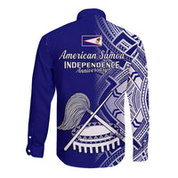 Polynesian Pride American Samoa Long Sleeve Button Shirt July 4 Independence Day - Wonder Print Shop