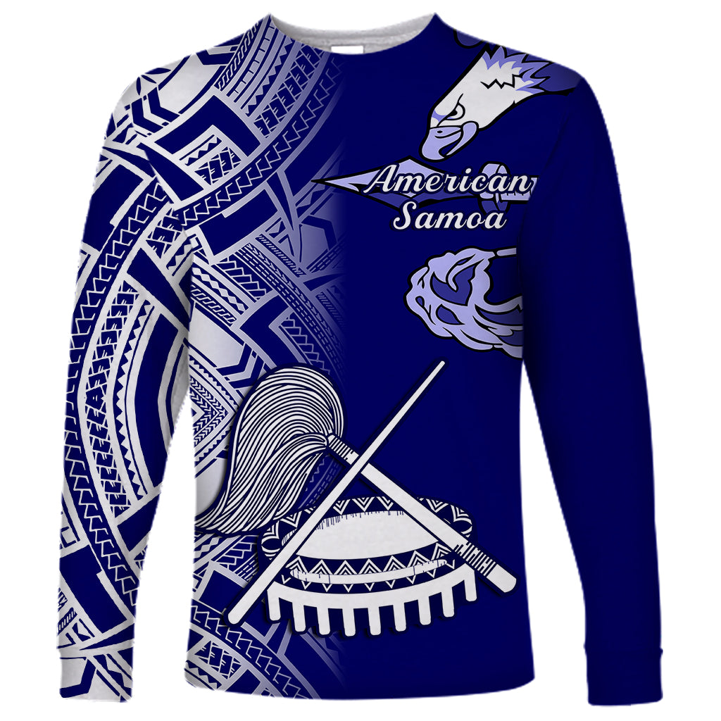 Polynesian Pride American Samoa Long Sleeve Shirt July 4 Independence Day - Wonder Print Shop