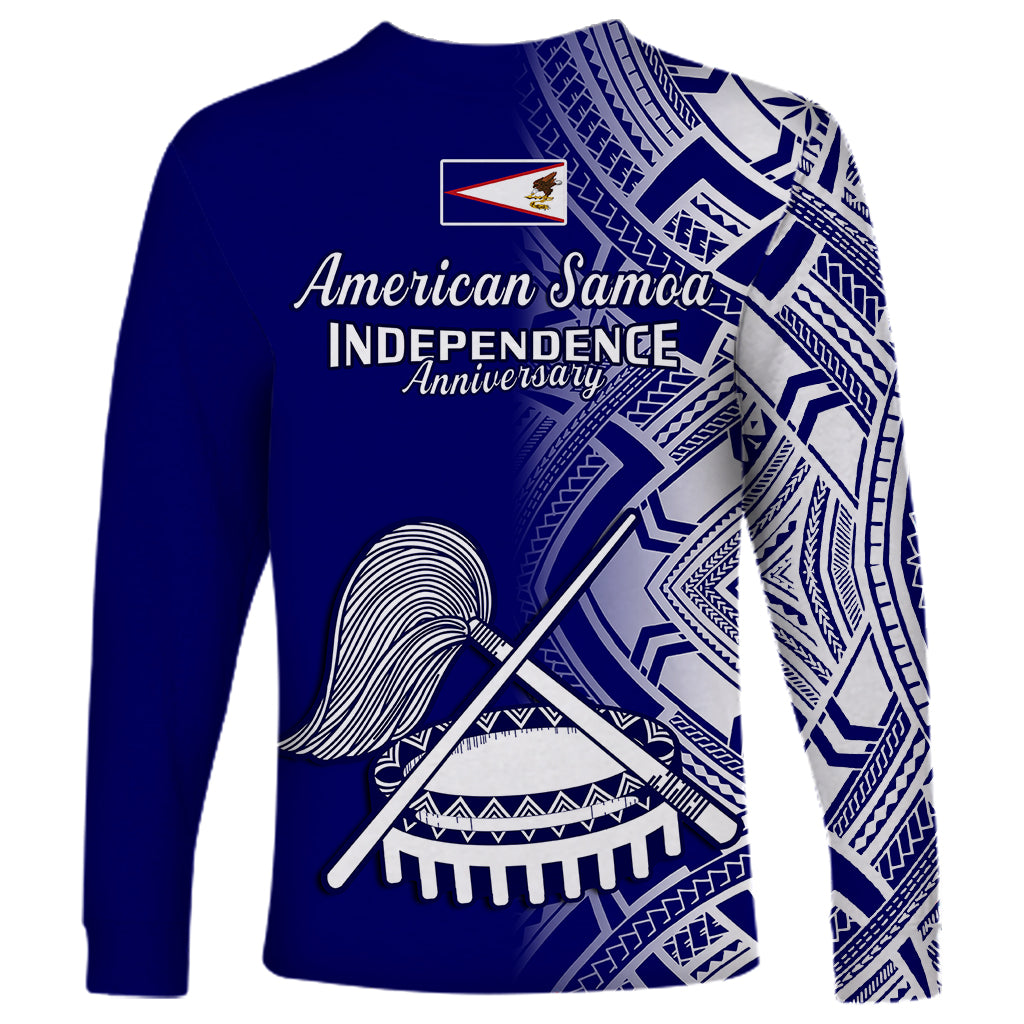 Polynesian Pride American Samoa Long Sleeve Shirt July 4 Independence Day - Wonder Print Shop