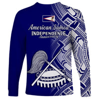 Polynesian Pride American Samoa Long Sleeve Shirt July 4 Independence Day - Wonder Print Shop