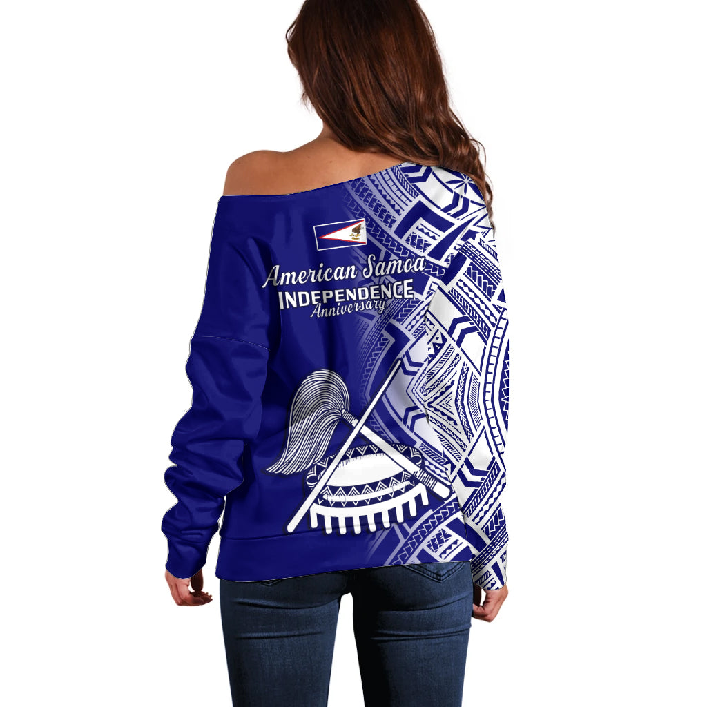 Polynesian Pride American Samoa Off Shoulder Sweater July 4 Independence Day - Wonder Print Shop