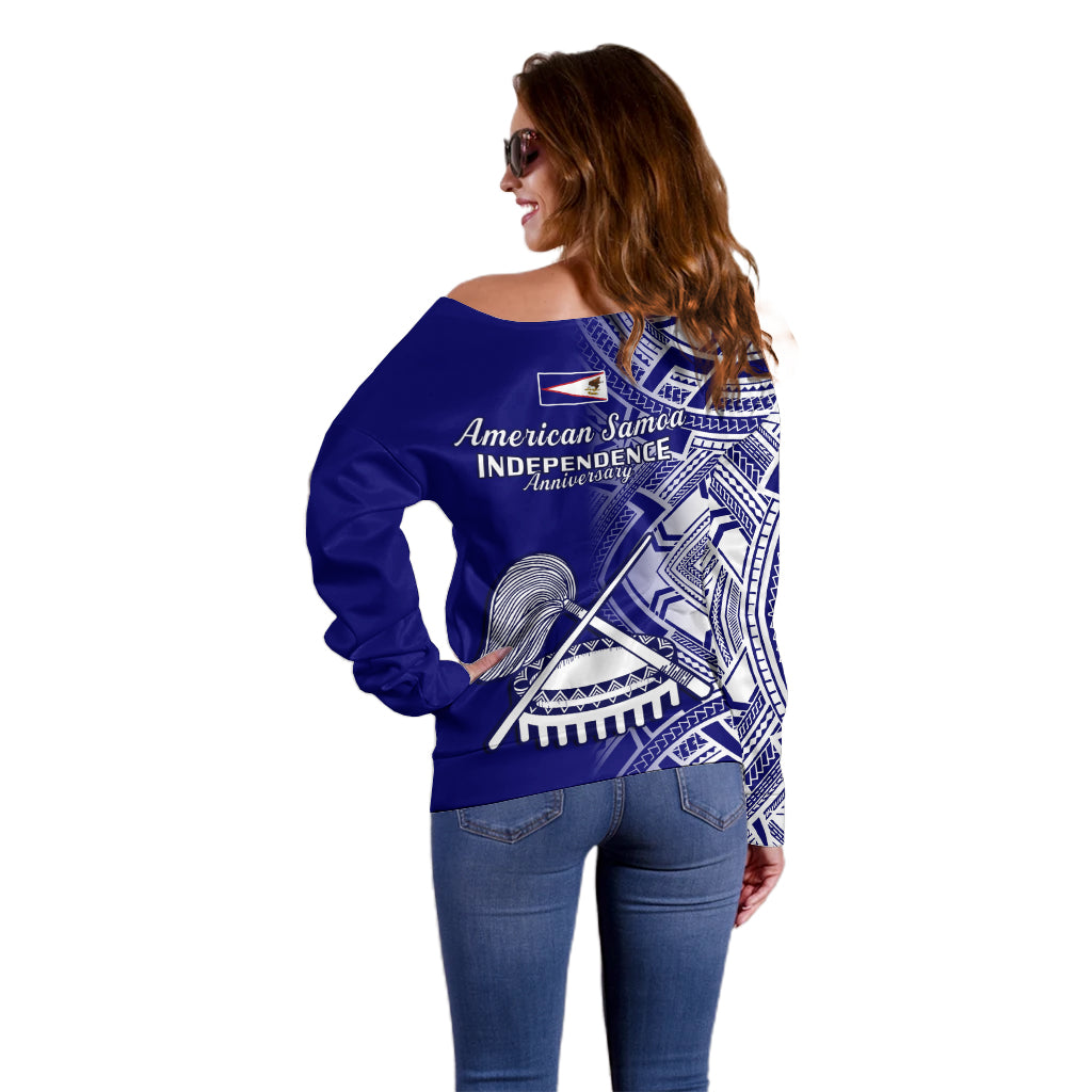 Polynesian Pride American Samoa Off Shoulder Sweater July 4 Independence Day - Wonder Print Shop