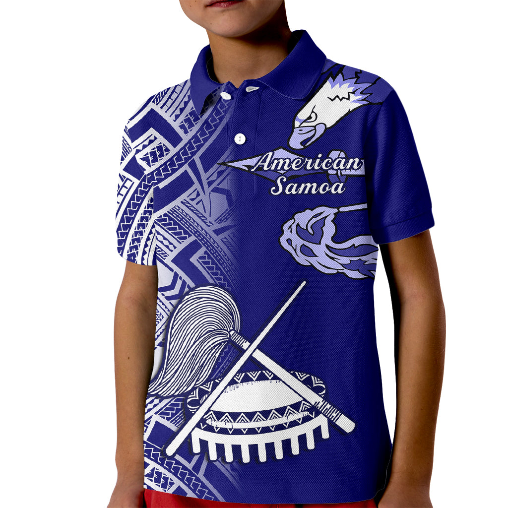 Custom American Samoa Polo Shirt for Kid July 4 Independence Day - Wonder Print Shop
