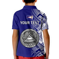 Custom American Samoa Polo Shirt for Kid July 4 Independence Day - Wonder Print Shop