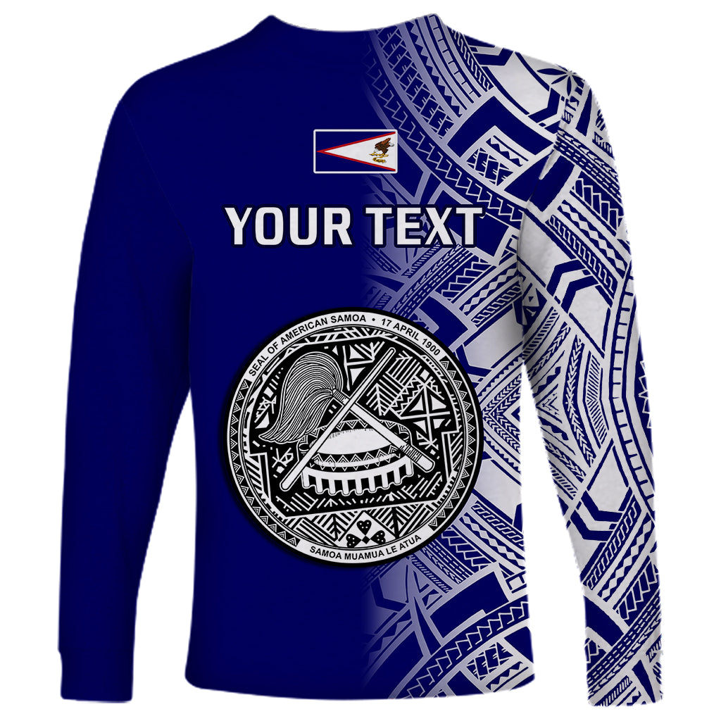 Personalised American Samoa Long Sleeve Shirt July 4 Independence Day - Wonder Print Shop