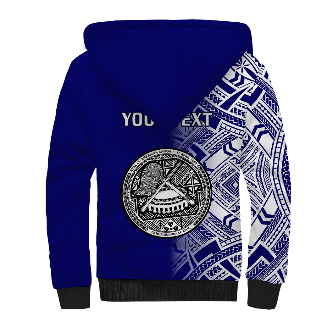 Personalised American Samoa Sherpa Hoodie July 4 Independence Day - Wonder Print Shop