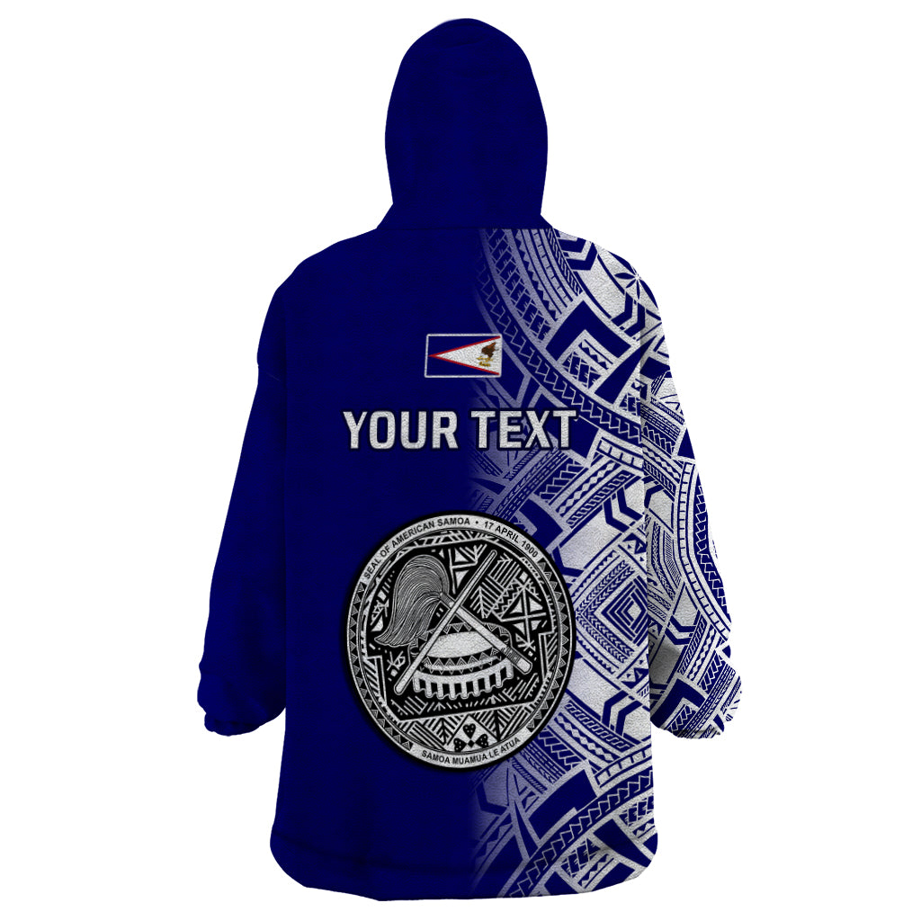 Personalised American Samoa Wearable Blanket Hoodie July 4 Independence Day - Wonder Print Shop