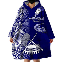 Personalised American Samoa Wearable Blanket Hoodie July 4 Independence Day - Wonder Print Shop
