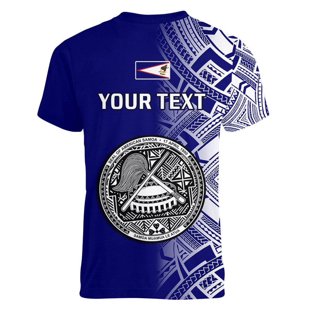 Personalised American Samoa Women V Neck T Shirt July 4 Independence Day - Wonder Print Shop