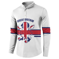 Custom Great Britain Hockey Button Sweatshirt 2025 Go Champions