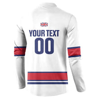 Custom Great Britain Hockey Button Sweatshirt 2025 Go Champions