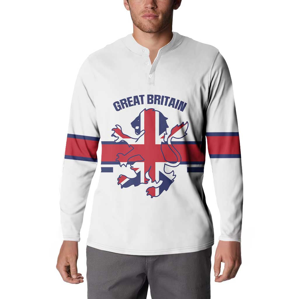 Custom Great Britain Hockey Button Sweatshirt 2025 Go Champions