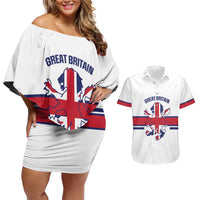 Custom Great Britain Hockey Couples Matching Off Shoulder Short Dress and Hawaiian Shirt 2025 Go Champions