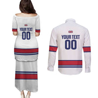Custom Great Britain Hockey Couples Matching Puletasi and Long Sleeve Button Shirt 2025 Go Champions