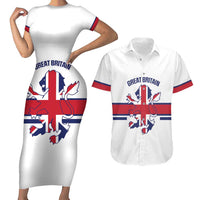 Custom Great Britain Hockey Couples Matching Short Sleeve Bodycon Dress and Hawaiian Shirt 2025 Go Champions