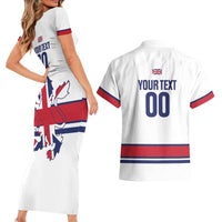 Custom Great Britain Hockey Couples Matching Short Sleeve Bodycon Dress and Hawaiian Shirt 2025 Go Champions