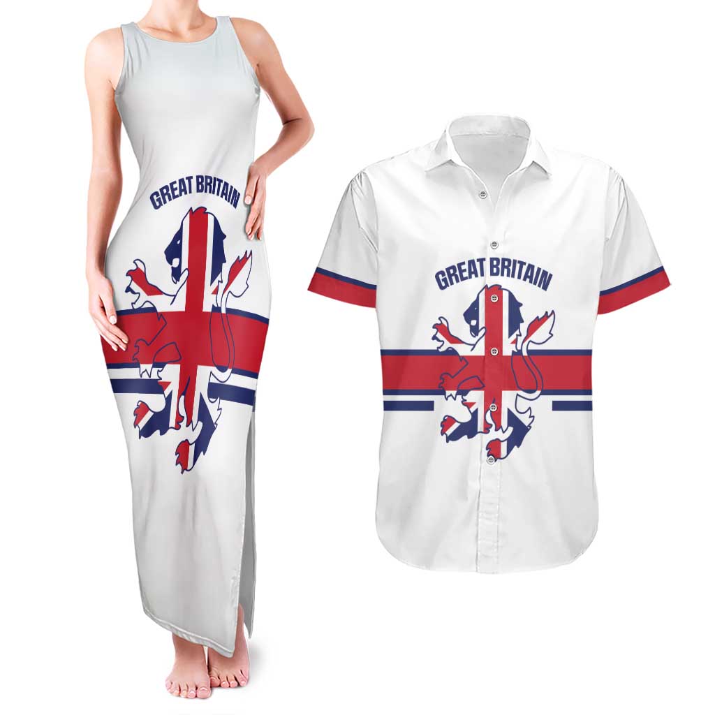 Custom Great Britain Hockey Couples Matching Tank Maxi Dress and Hawaiian Shirt 2025 Go Champions