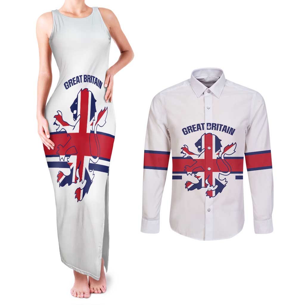 Custom Great Britain Hockey Couples Matching Tank Maxi Dress and Long Sleeve Button Shirt 2025 Go Champions