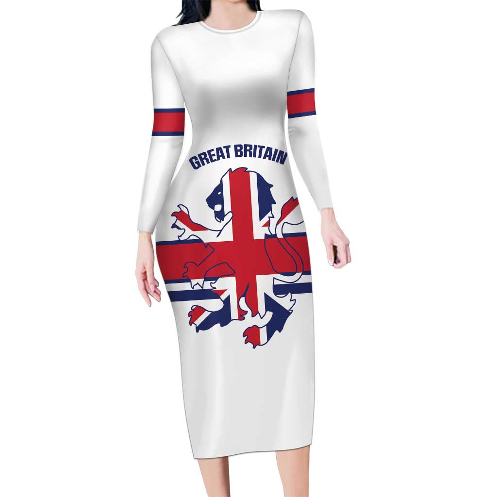 Custom Great Britain Hockey Family Matching Long Sleeve Bodycon Dress and Hawaiian Shirt 2025 Go Champions