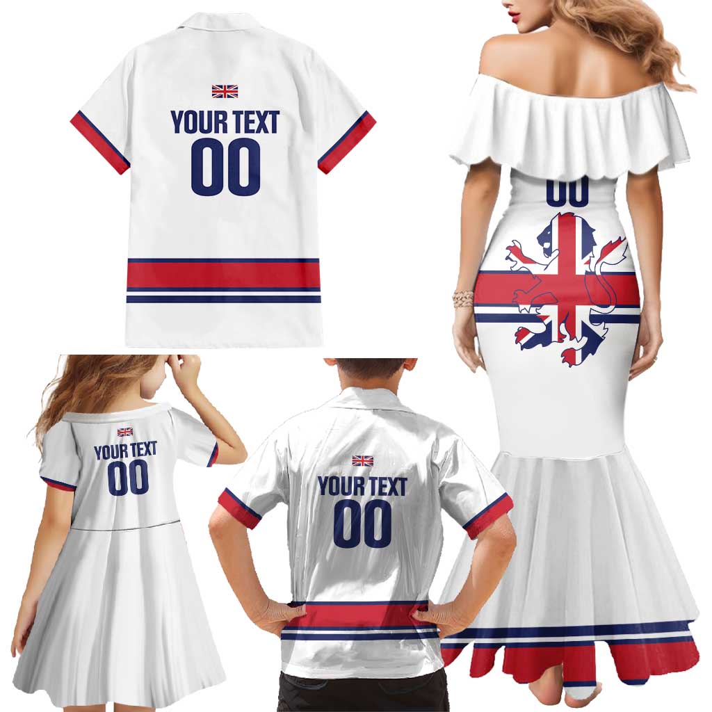 Custom Great Britain Hockey Family Matching Mermaid Dress and Hawaiian Shirt 2025 Go Champions