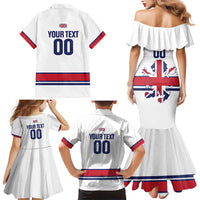 Custom Great Britain Hockey Family Matching Mermaid Dress and Hawaiian Shirt 2025 Go Champions