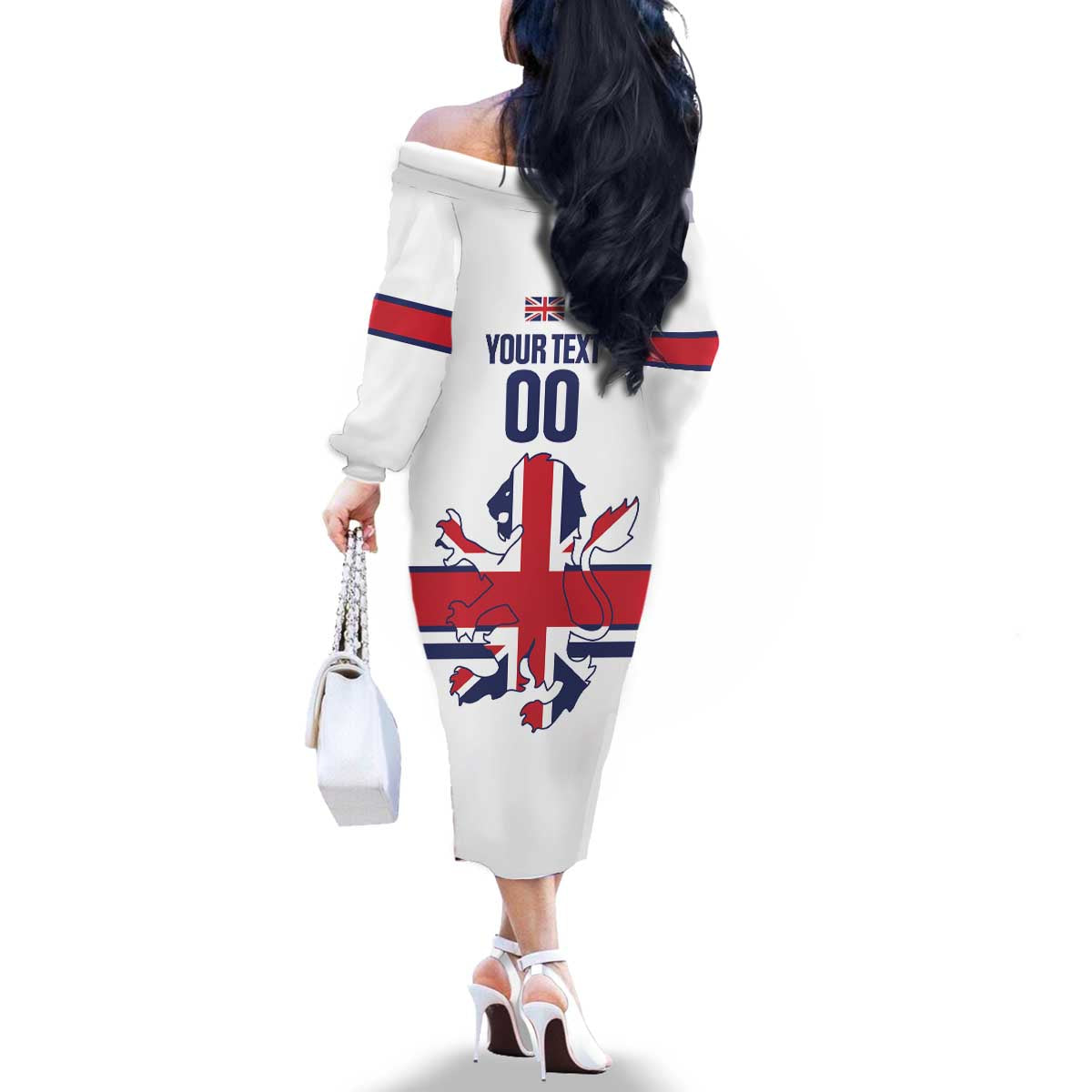 Custom Great Britain Hockey Family Matching Off The Shoulder Long Sleeve Dress and Hawaiian Shirt 2025 Go Champions