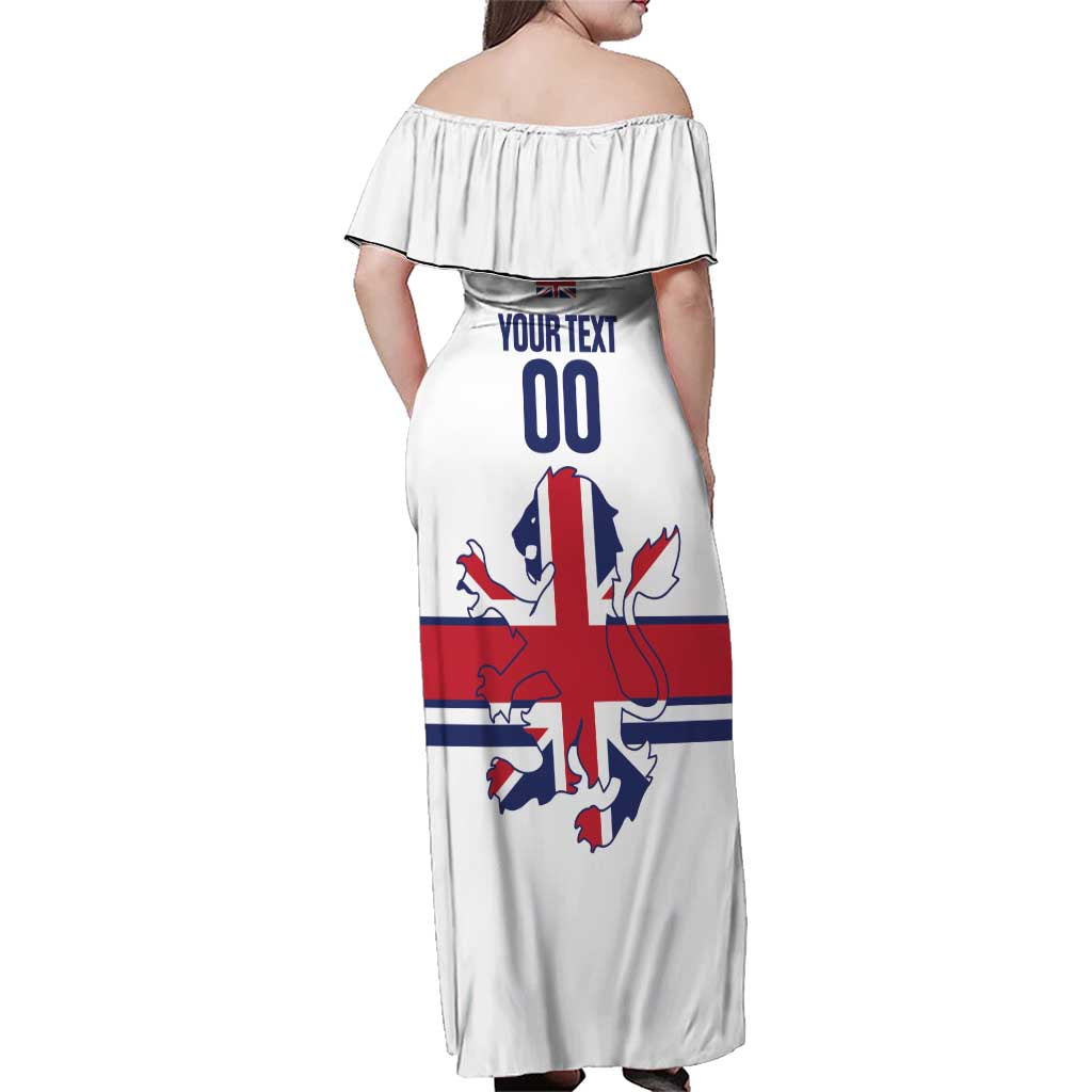 Custom Great Britain Hockey Family Matching Off Shoulder Maxi Dress and Hawaiian Shirt 2025 Go Champions