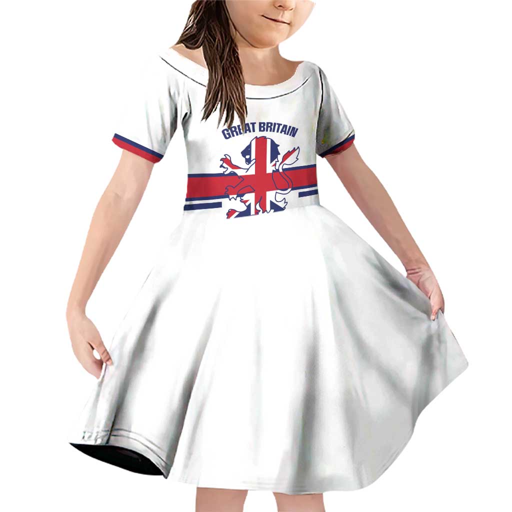 Custom Great Britain Hockey Family Matching Off Shoulder Short Dress and Hawaiian Shirt 2025 Go Champions